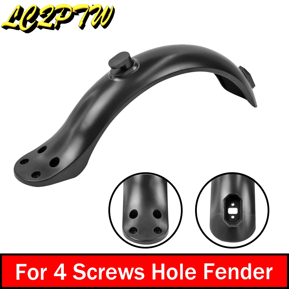 Electric Scooter for 4 Screws Fender Accessories Four-hole Scooter Octagonal Tail Light Rear Mudguard Rear Splash Guard Part