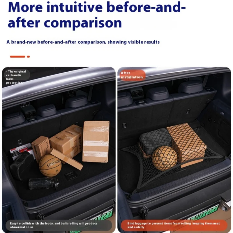 For BMW X1 trunk net dual-layer nylon luggage storage bag 2003-2025 car interior modification accessories