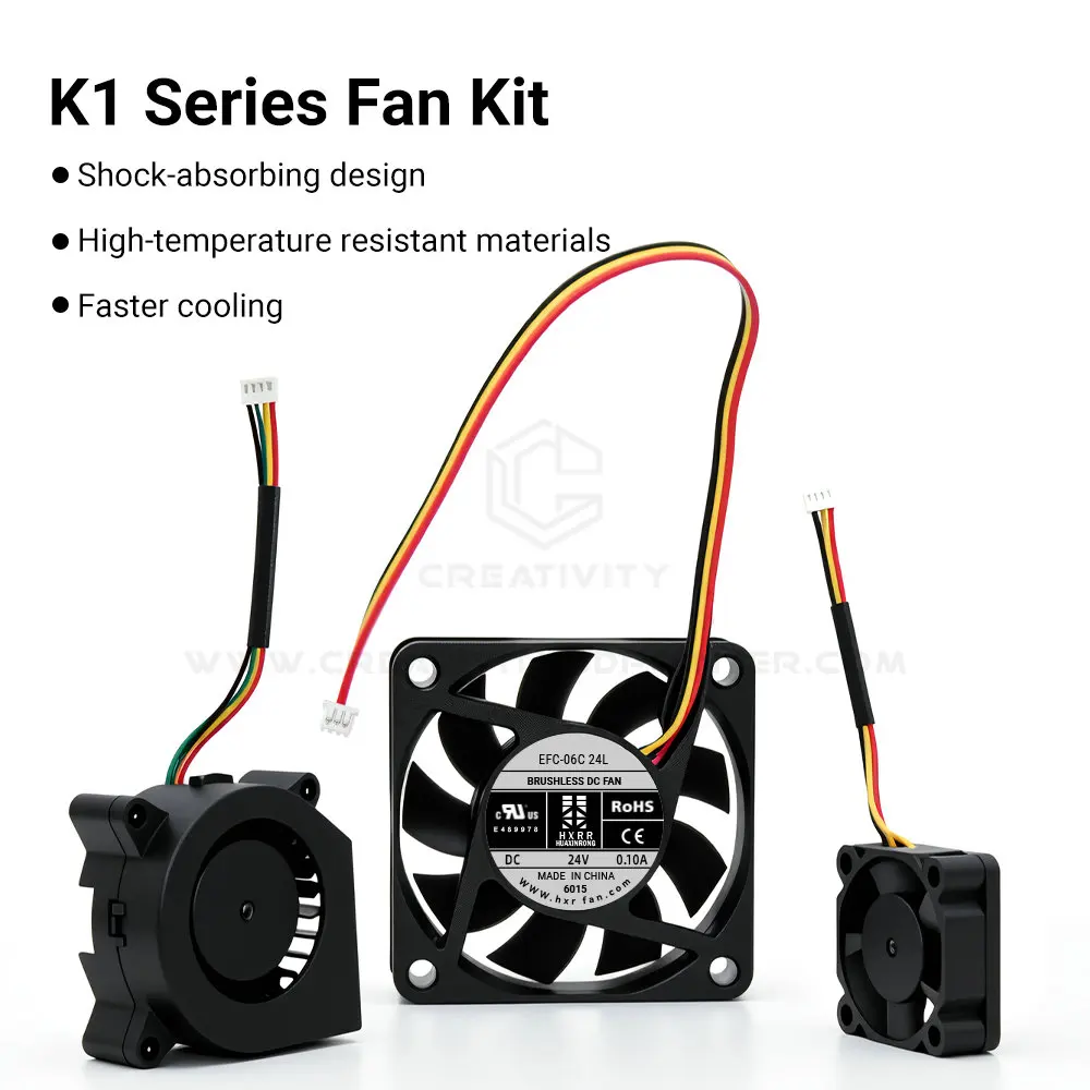 

K1/K1 MAX/K1C Original Fan 24V 3010/4020/6015 Fan 4020 Blower Fan 6015 hydraulic fan 3010 Cooling Fan For K1 3d printer