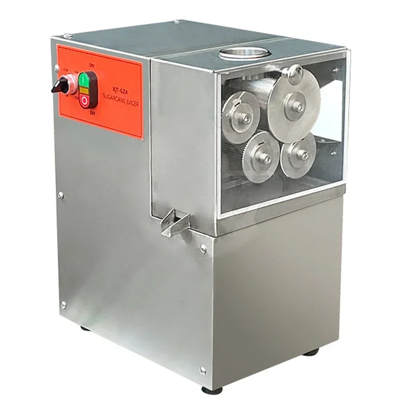 Commercial 4-Roller Sugarcane Juicer, Juice Separator Press Machine for Fruit Stall Use