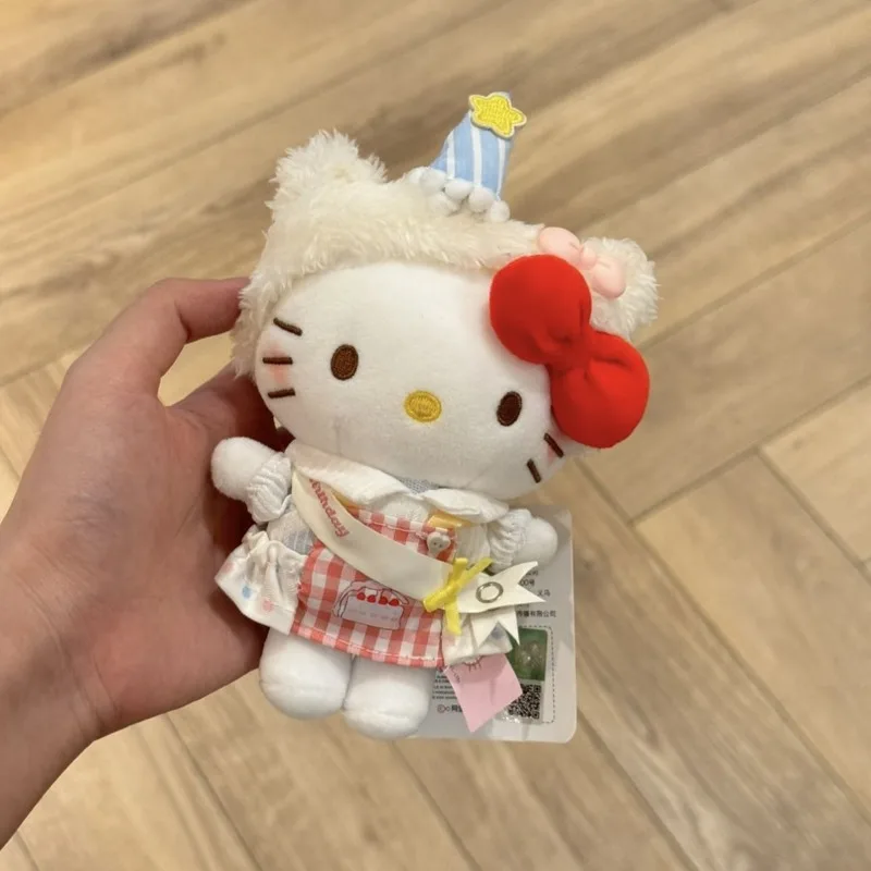 الأصلي مع علامة لامب البيانو القطيفة قلادة مرحبا كيتي دمية حقيبة المفاتيح