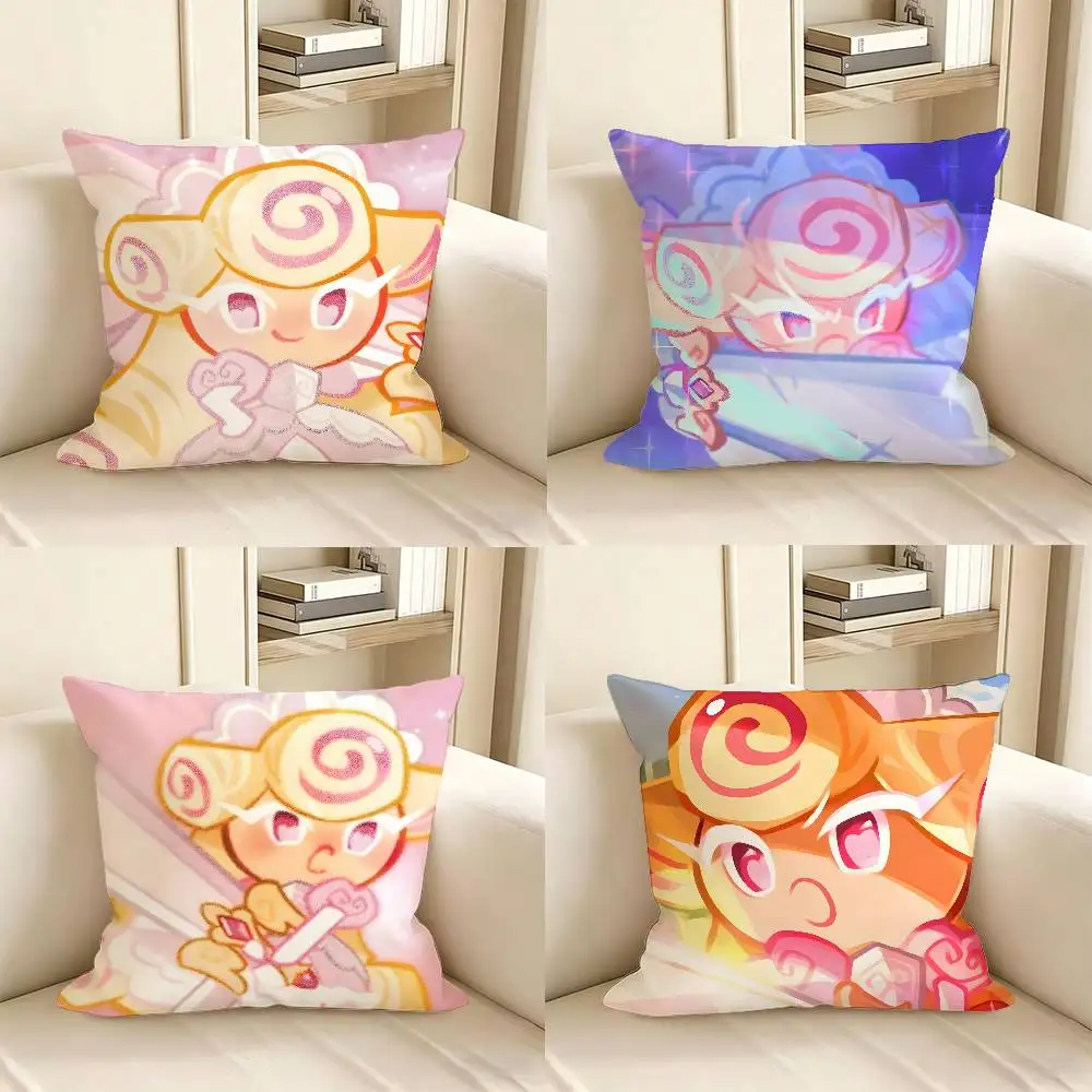 1pc Game Peripheral Kouign-Amann Cookie Pillow Case Fashion Square Pillowcase Bedroom Sofa Room Ins Decoration Leisure