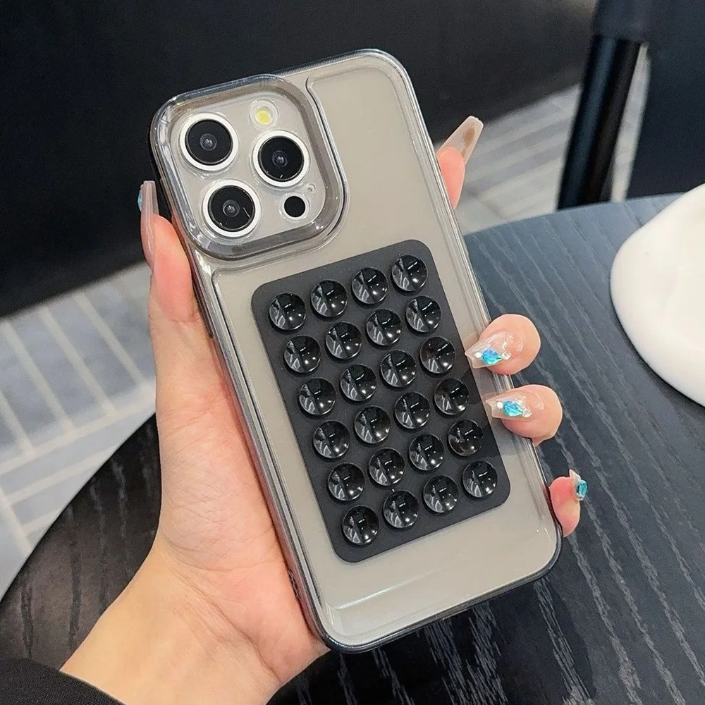 

Чехол для телефона с 3D-присоской для iPhone 17, 16, 15, 14, 13, 12, 11 Pro Max XR X XS 7, 8 Plus, мини-мягкий прозрачный противоударный чехол Bakc Cover