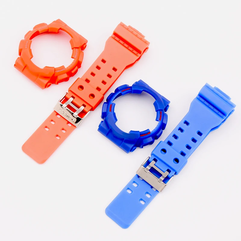 Strap Accessories Resin strap watch case for GA GD GLS GAX-110 100 120 140 unisex Outdoor sports strap Waterproof 16mm