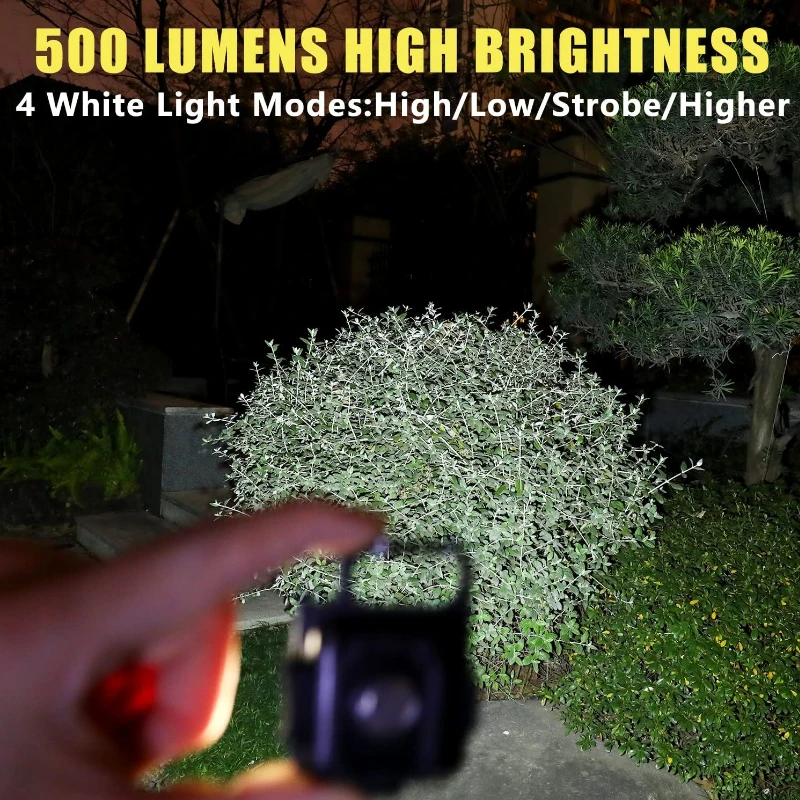 Mini LED Flashlight Work Light Rechargeable Glare COB Keychain Light Portable Flashlight Outdoor Camping Small Light Corkscrew