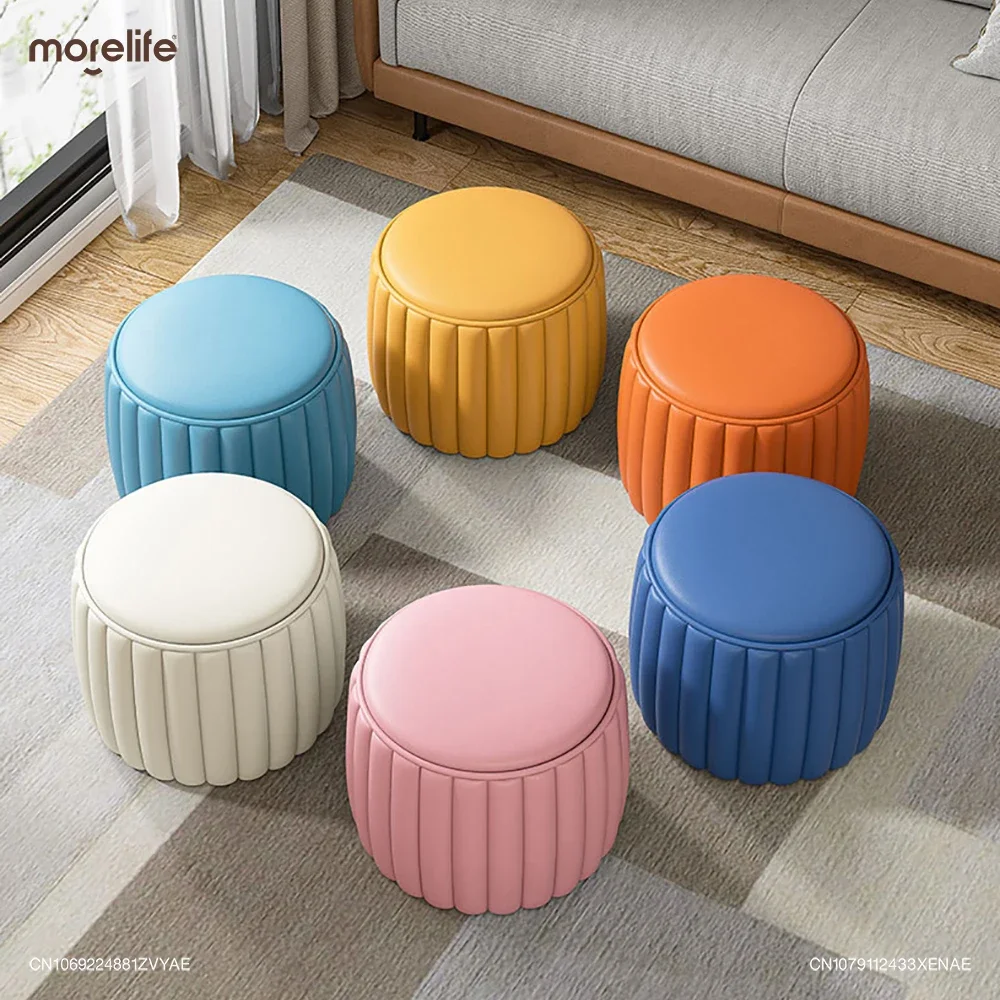 

New Nordic FootStool Stackable Dressers Footrest Hallway Mobile Computer Space Saving Coffee Dining Taburete Mobile Furniture