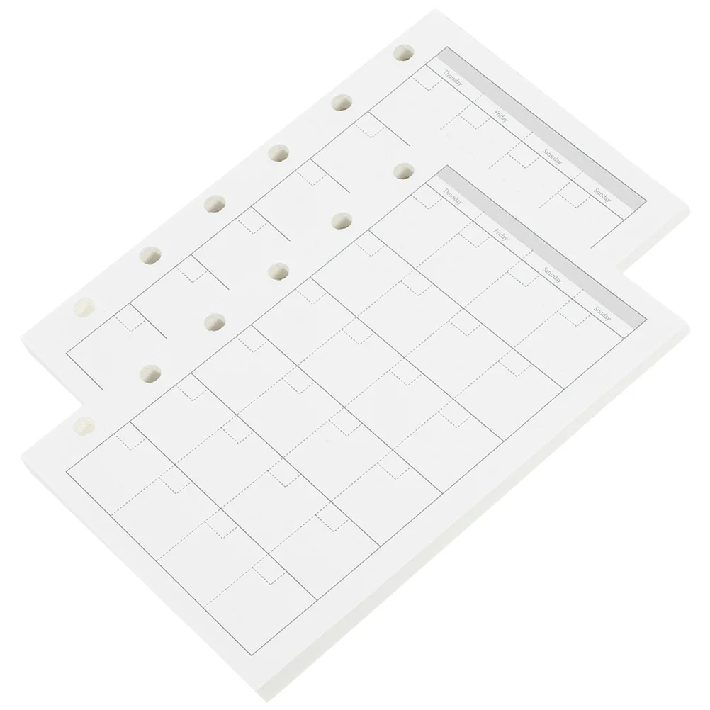 

Mini Binder Note Pads 2 Sets Detachable Planner Refill Paper Notebook Loose Leaf Thick Clean Student Writing Painting