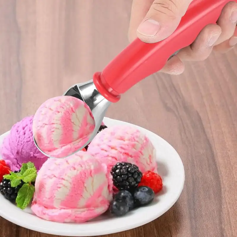 Ice Cream Scoopers Stainless Steel Large Cookie Scoop Stainless Steel Heavy Duty Polished Multifunctional Icecream Scooper For