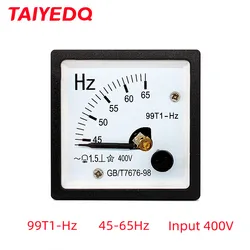 48*48mm AC Frequency Meter Hertz Meters Hz 45-65Hz Input 400V Pointer Type Meter 99T1