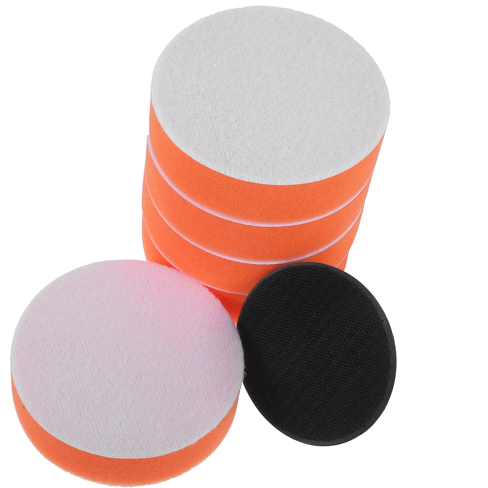 1Set Professional Grade Car Wax Applicator Pad Set Featuring Comfort Grip Handle and Ultrafine Sponge Buffing Pads for DIY Auto