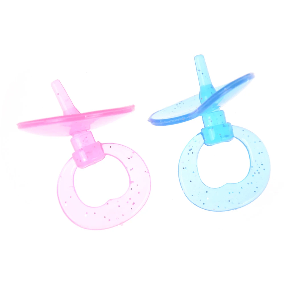 2Pcs/set Random Color Dollhouse Baby Doll Pacifiers Feeding Nursery Room Girl Gift Toys Doll House Accessories