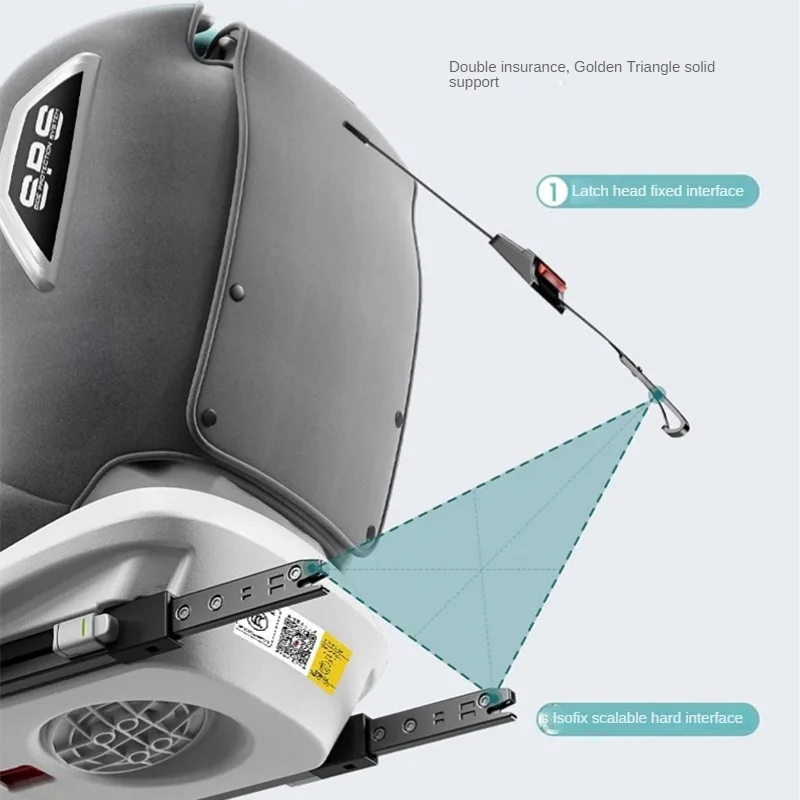 Child safety seat, baby car 360 rotating simple portable seat 0-12 reclining