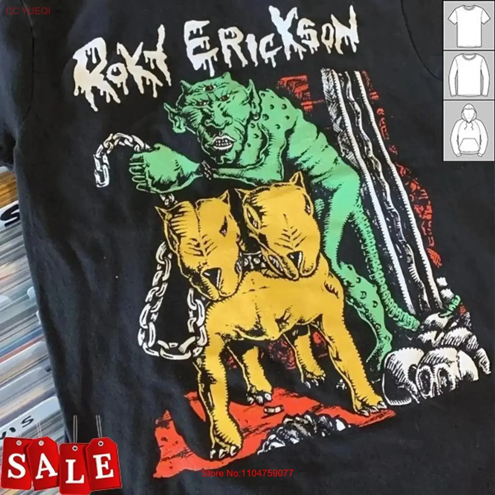 Nueva camiseta Popular de Roky Erickson para fanáticos S 235XL JJ507 vintage lavada versátil unisex gráfica transpirable suave y cómoda