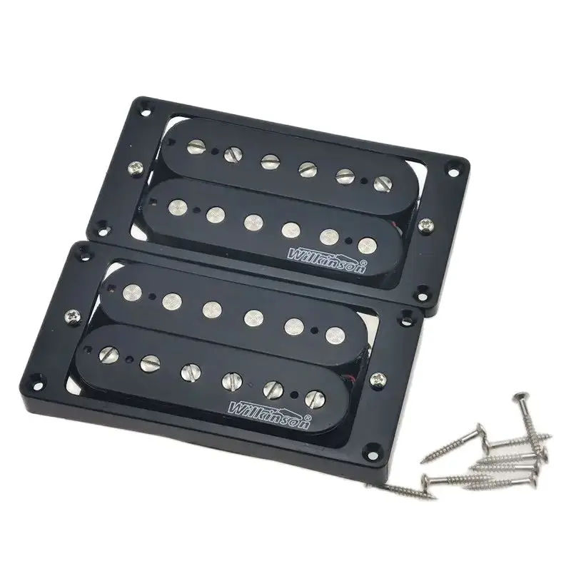 Wilkinson LP Pickups Humbucker Ceramics Electric Guitar Pickups Chrome cover 4C Wire