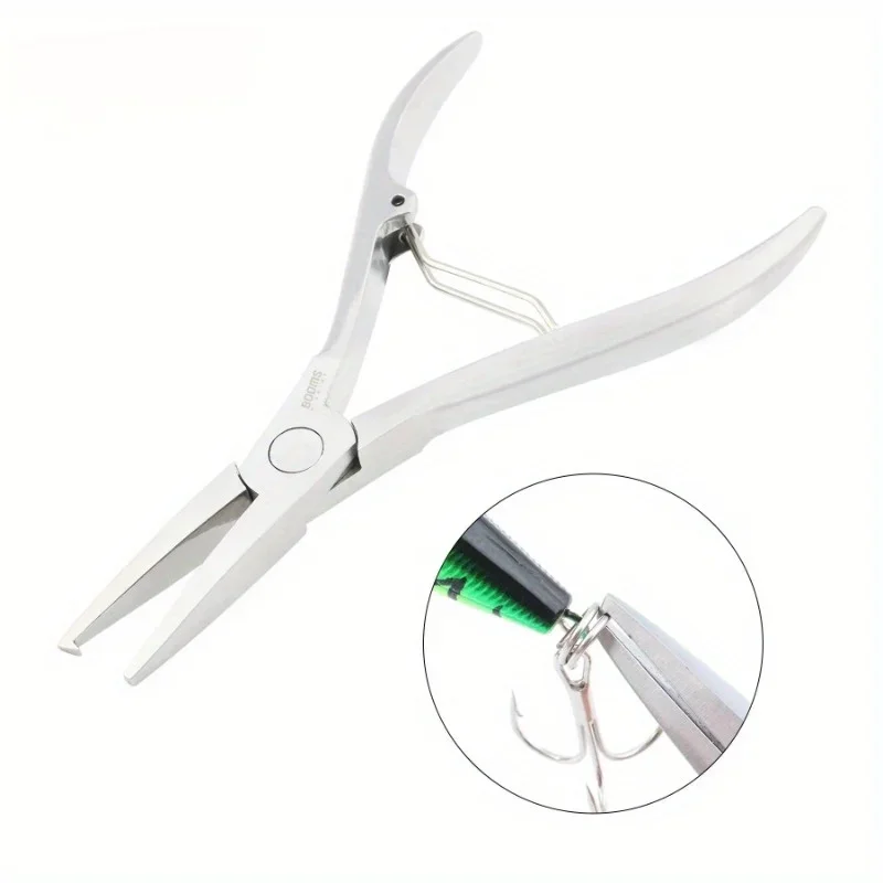1pc booms pesca sr4 alicate de anel dividido de pesca de aço inoxidável texas enfrentar alicate de anel dividido resistente à água salgada ferramentas de pesca