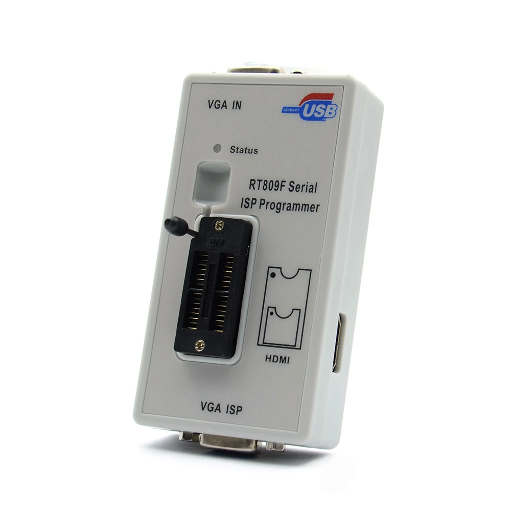 Newest RT809F LCD ISP Programmer + 15 Adapters KB9012 TSOP8 TSSOP8 IC Test Clip SOP16 VGA Cable