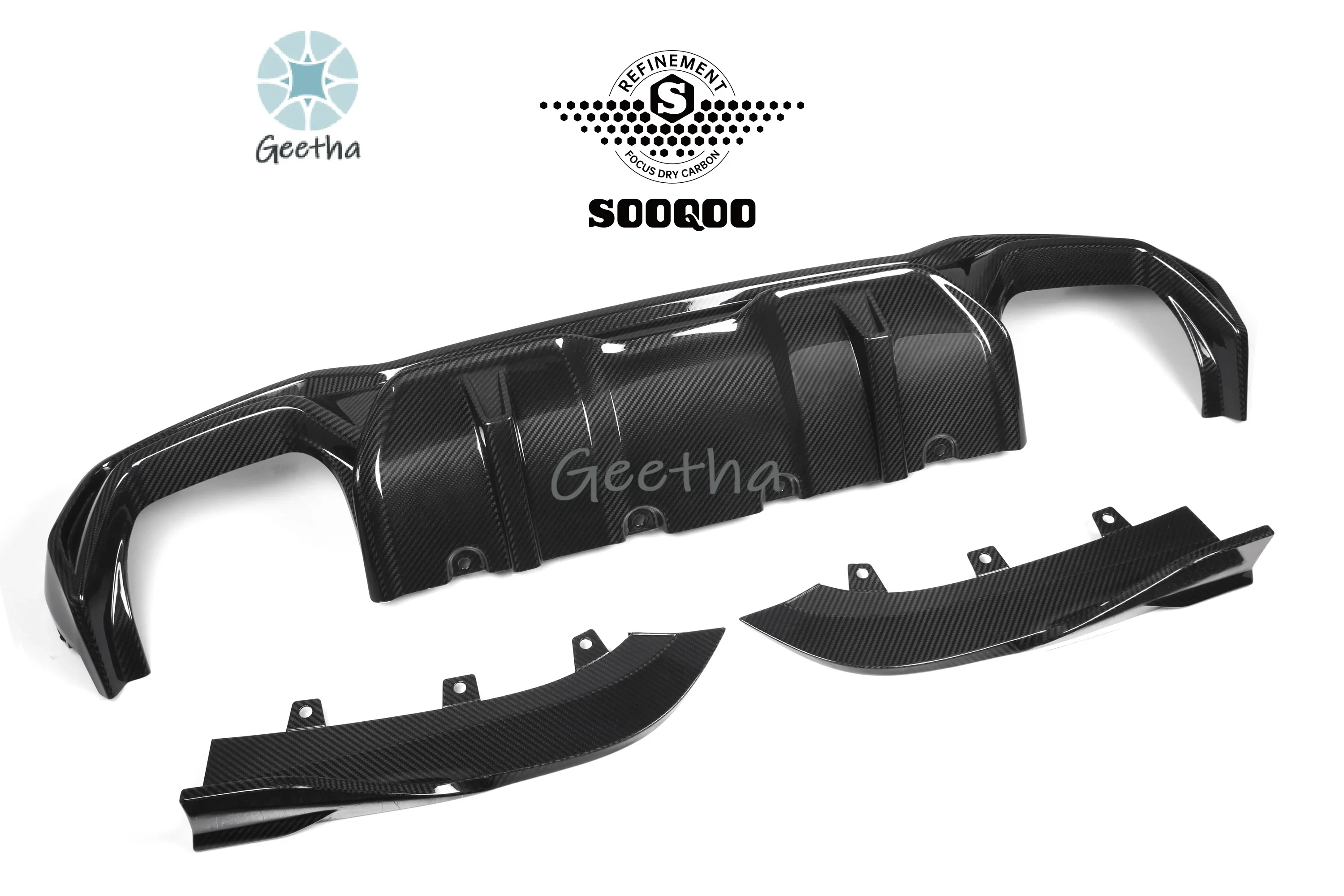 

For G22 Original Design SQ Type Dry Carbon Fiber Rear Diffuser Rear Bumper Lip For BMW G22 G23 2021+