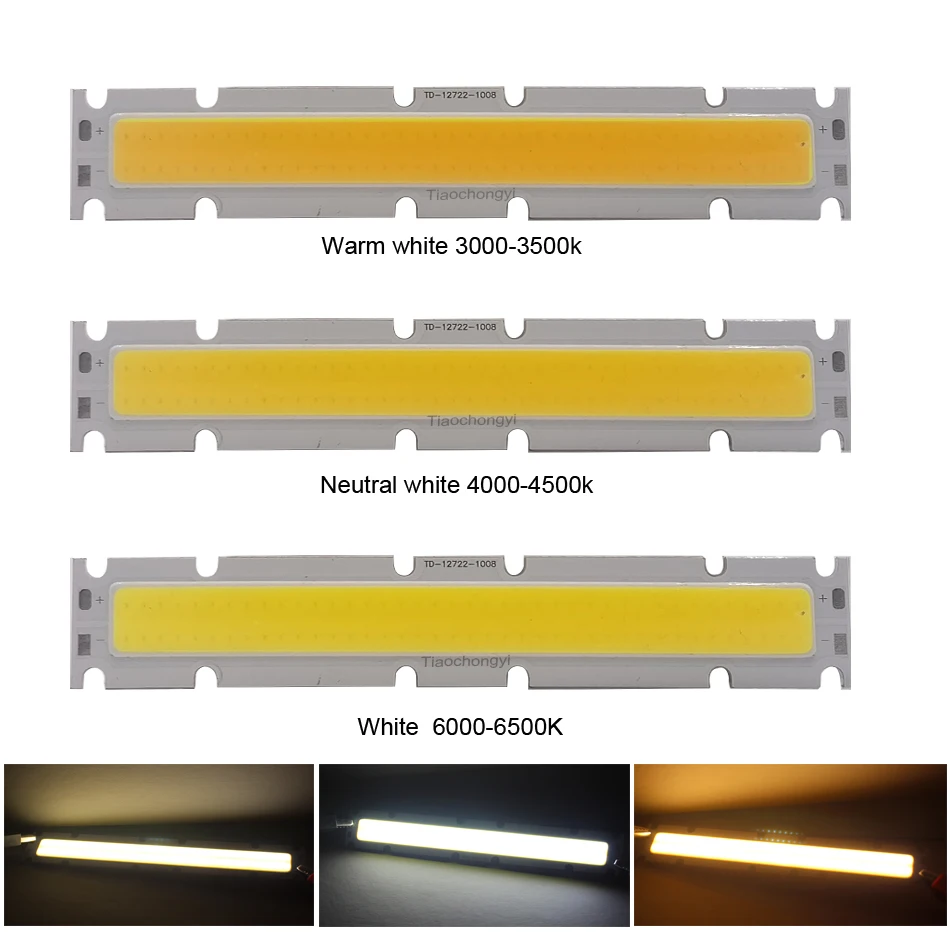 40W COB LED DC30-36V 127X22mm light Bulb Lamp warm white ,Neutral white, Cold white Rectangular Bar Lights for floodlight Lamp