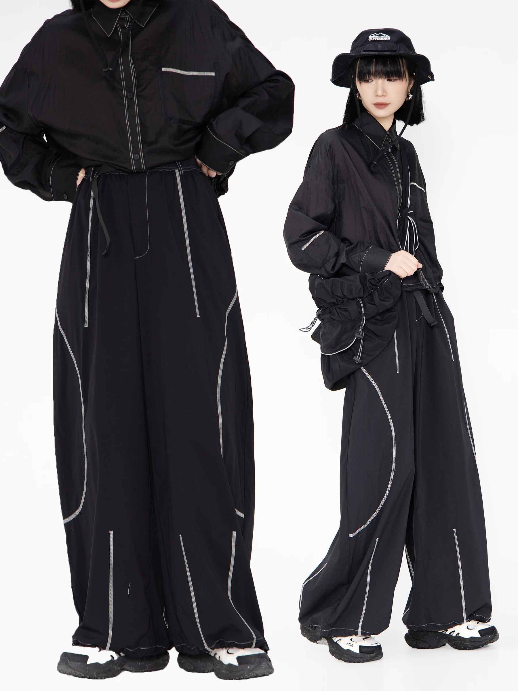 

Легкие повседневные спортивные брюки Ueri Mountain Series с высокой талией и широкими штанинами, новинка весна-лето, для активного отдыха