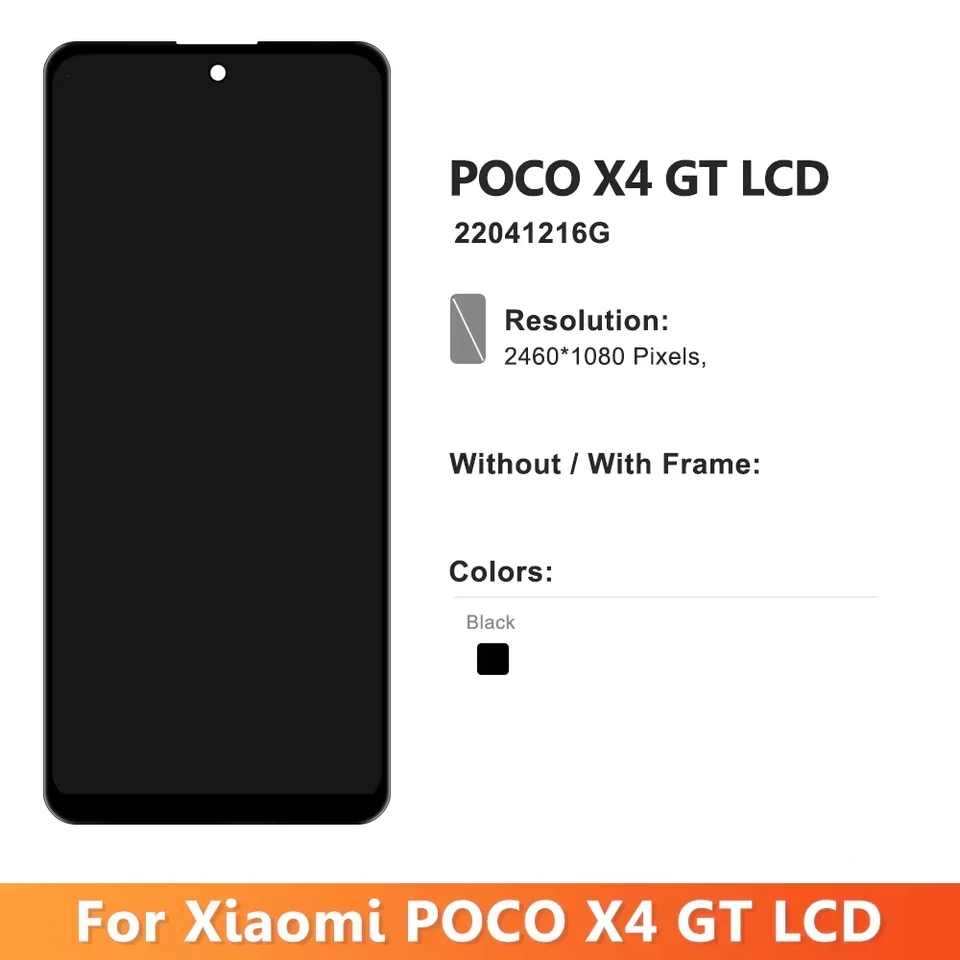 6.6'' For Xiaomi Poco X4 GT LCD Touch Screen Digitizer Replacement