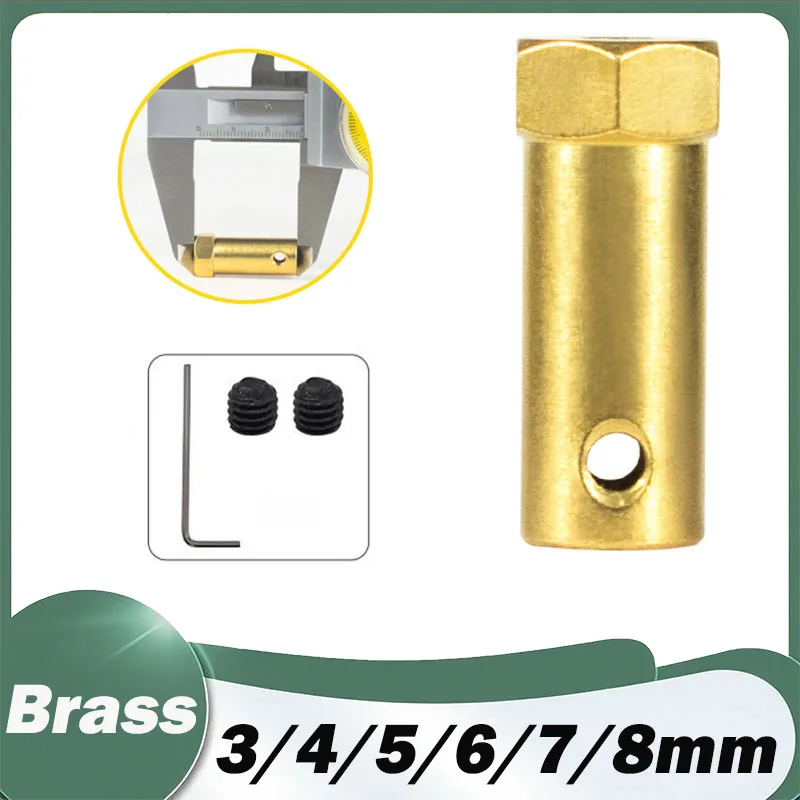1/2Pcs Rigid Hex Coupling Coupler Brass Sleeve Adapter Tire Connector 3/4/5/6/7/8/mm For RC Boat Car Spare Parts