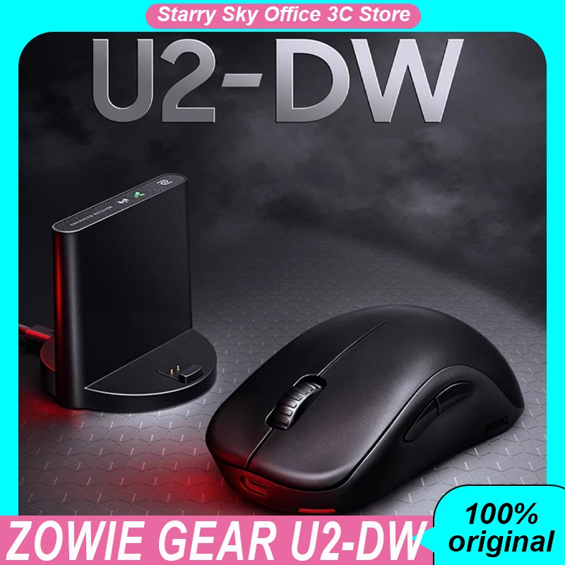 ZOWIE GEAR U2-DW Wireless Mouse Paw3950 Sensor Drive Free Design Stable Signal Transmission Low Latency Customized Gaming Mouse