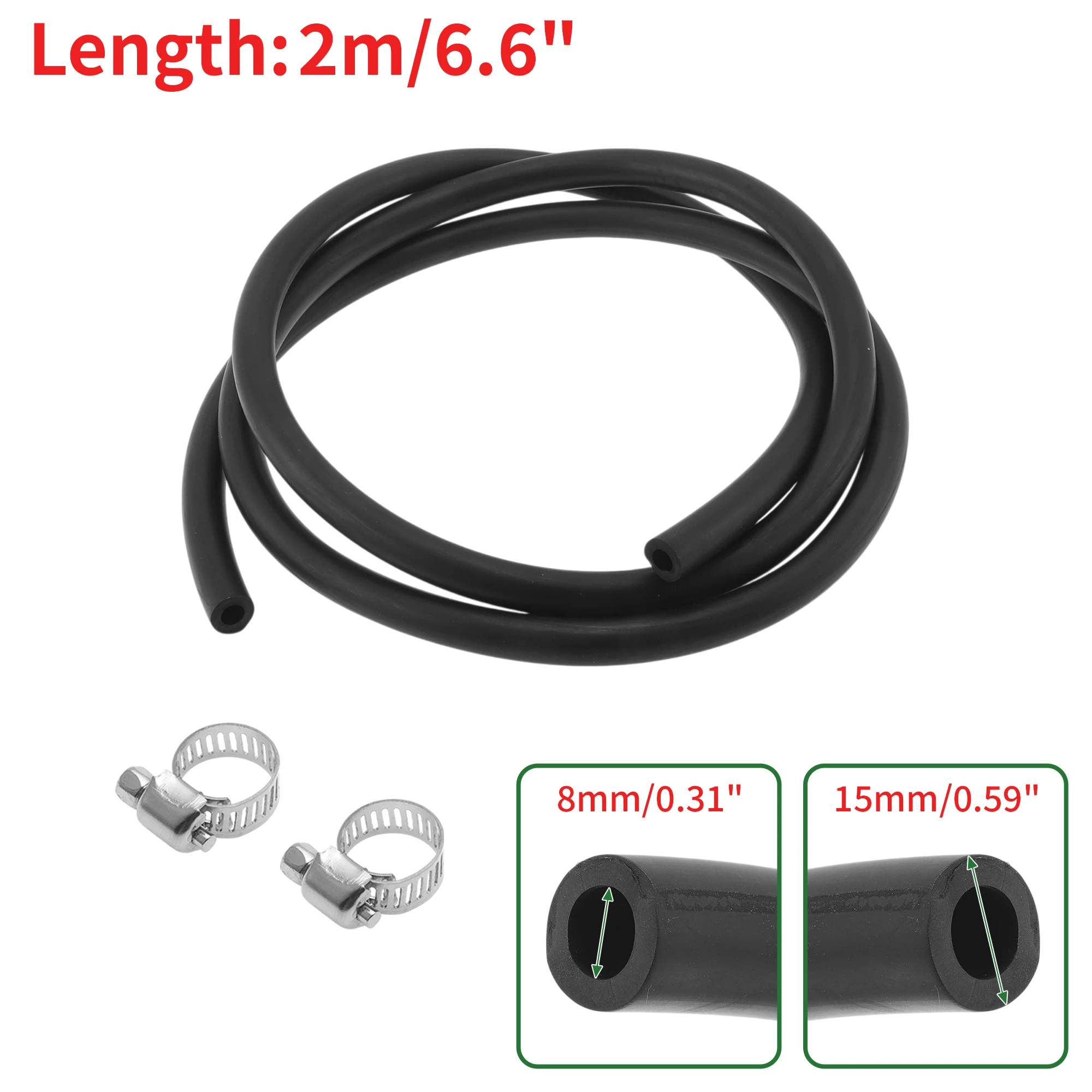 

UXCELL Шланги для смазочного масла 8x15 мм, 2 м, водяной шланг, трубка