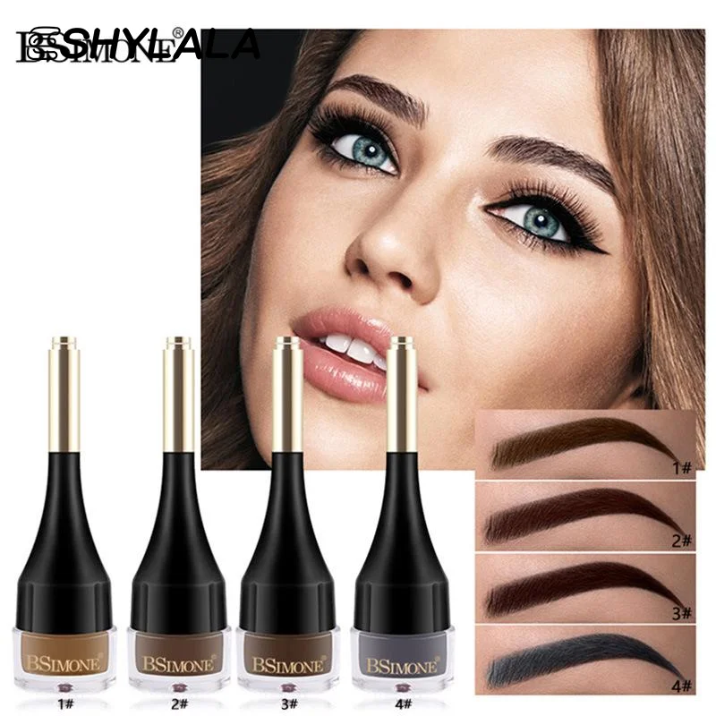 BSIMONE 2 جرام 4 ألوان بني أسود كريم الحواجب معززات طويلة الأمد وسادة هوائية صبغ الحواجب جل ملون ماكياج الحواجب السائلة #2
