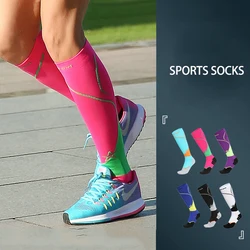 Calcetines largos de compresión para hombre y mujer, medias elásticas para correr, Maratón, fútbol, Verano