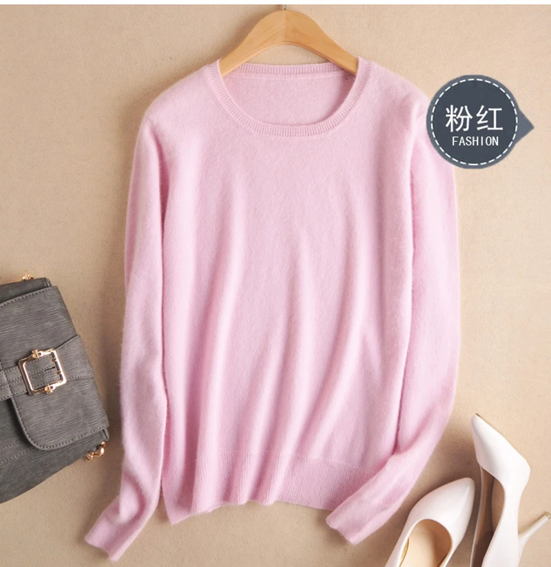 High Quality 2023 Autumn Winter Soft Cashmere Cotton Blended Knitted Women Sweaters And Pullovers Jersey Jumper Pull Femme Hiver