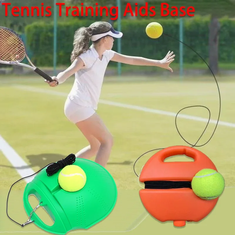 Tennis Training Device Heavy Duty Tennis Training Aids Base with Elastic Rope Tennis Supplies Self-Duty Rebound Trainer Device