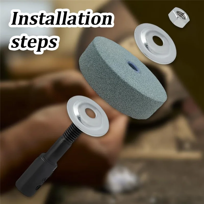 AS60-Polisher, Sander, For Bench Grinder Adapter Set- 2-Pack Steel Spindle Adapters, Motor Arbor Kit For Rotating Tools Rotary