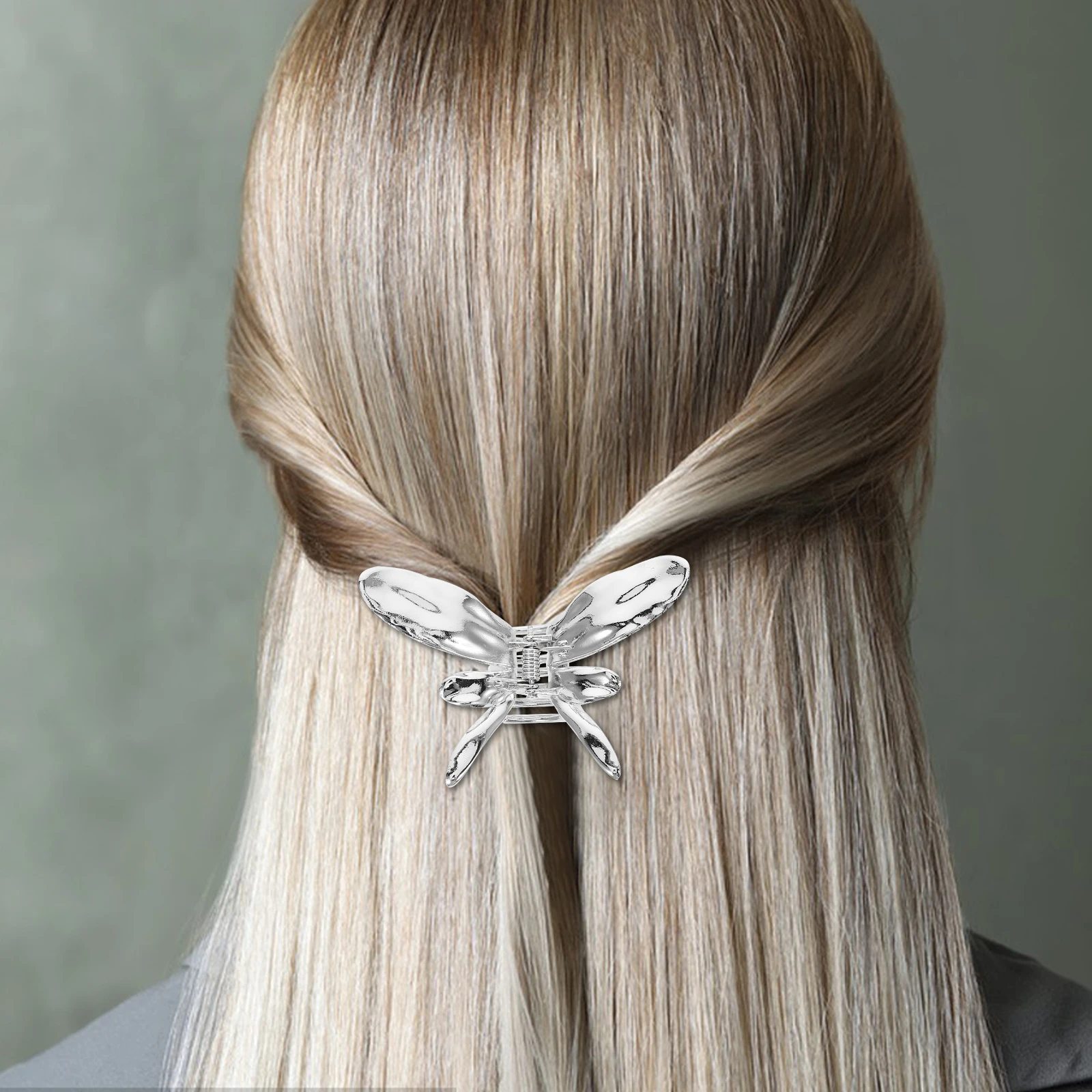

2 Pcs Metal Butterfly Hair Clip Clips Styling Cute Decorative Accessories For Women