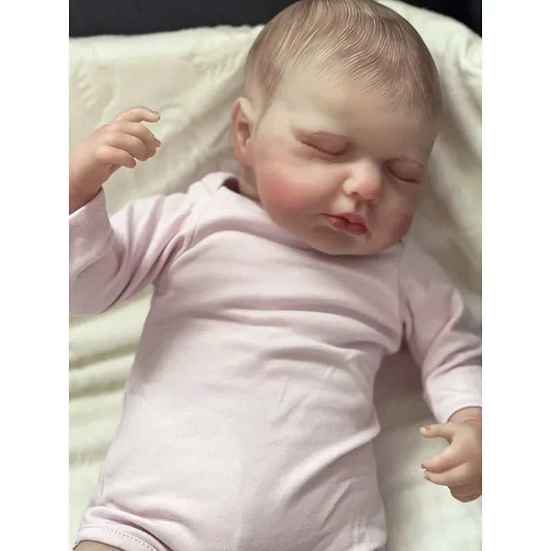 48cm Already Finished Reborn Baby Doll Loulou Newborn Size 3D Skin Hand Detailed Painted Skin Visible Veins