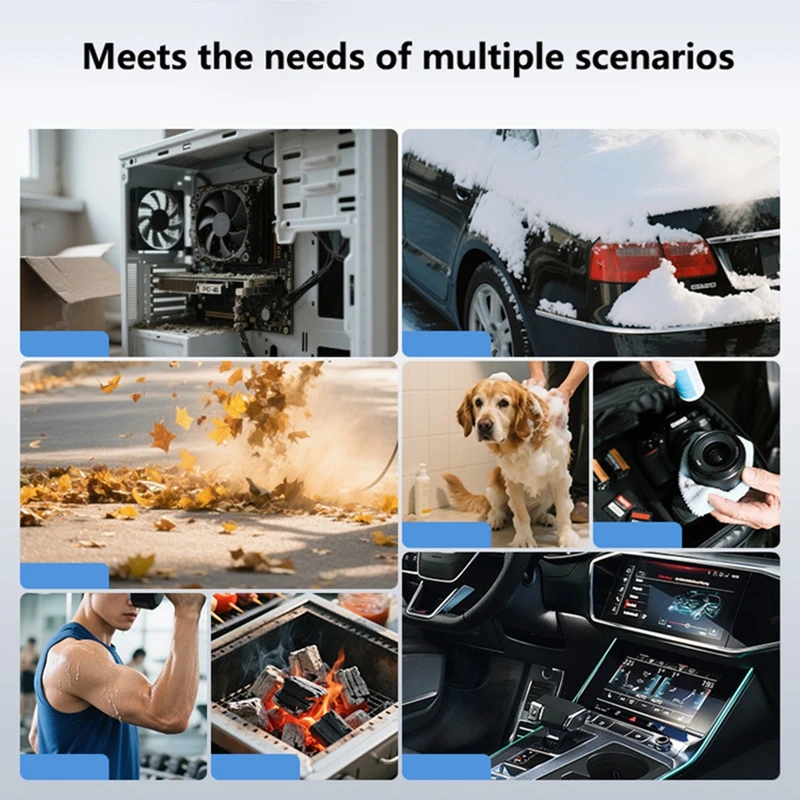 Xiaomi 1000000RPM مروحة عنيفة 10000mAh منفاخ هواء كهربائي قوي منظف الغبار المحمول عالي الطاقة بدون فرش توربو منفاخ نفاث