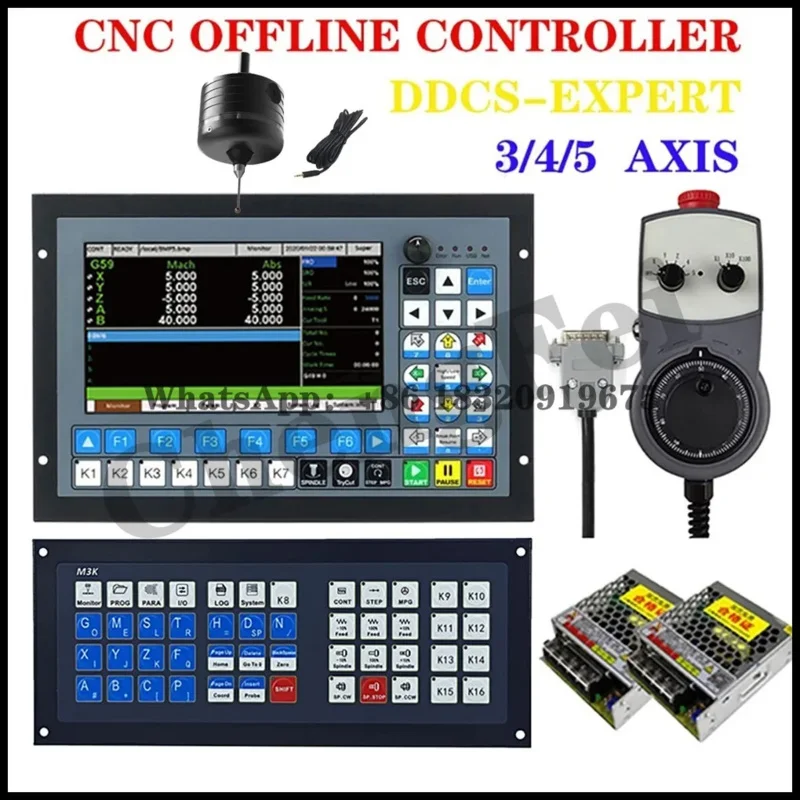 ATC cyclmotion CNC V2 DDDCS EXPERT M350 Offline Controller Kit 3/4/5 axis engraving M3K keyboard 3d Edge finder replacers DDCSV3