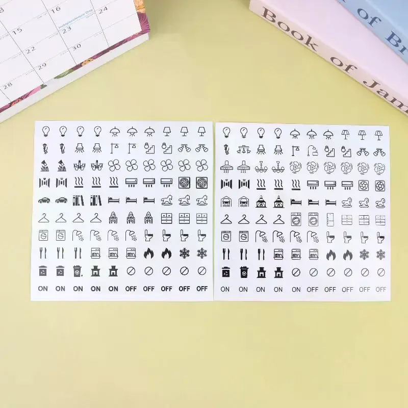 10Pcs Self-Adhesive Transparent Switch Label Sticker Waterproof Switches Labels Household Light Distribution Box Stickers