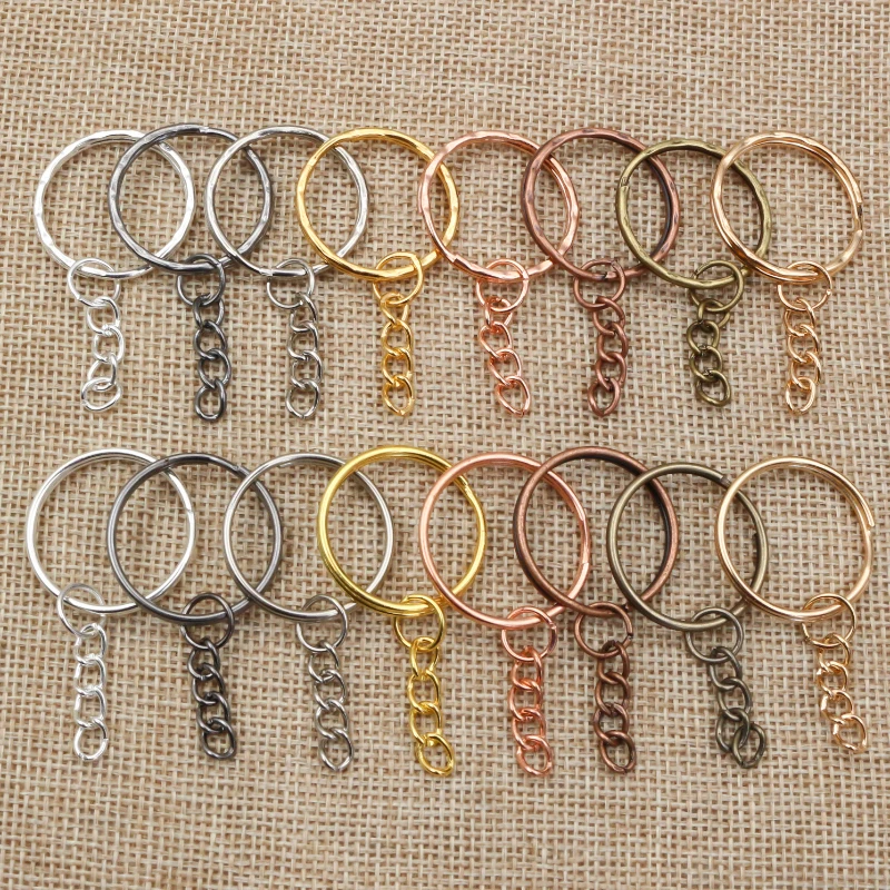

20pcs Key Ring Key Chain Round Split Keyfob Keyrings With Jump Ring For Keychain Pendants DIY Jewelry Making Accessories