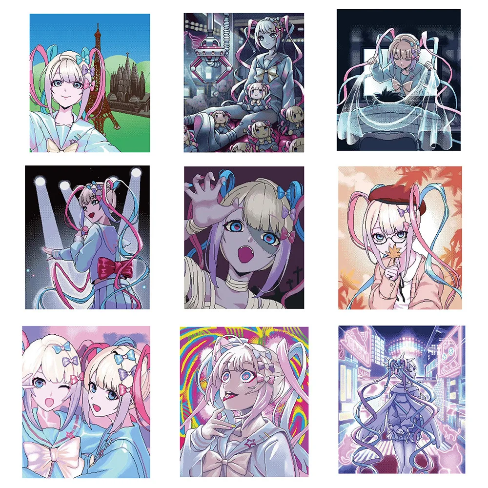 65 Stück/Set Anime NEEDY GIRL OVERDOSE Aufkleber Niedliche Cartoon-Charakter Regen-Sticker DIY Notizbuch Dekoration Aufkleber – Detail 5