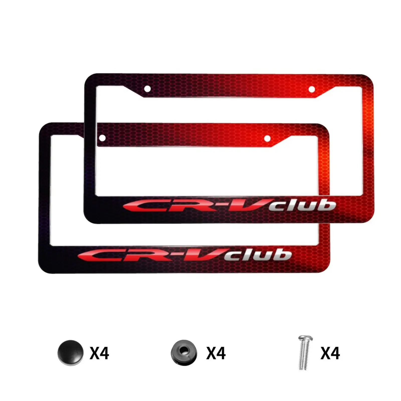

CR-V Infinite Pattern Print Aluminum Alloy American Car License Plate Cover Car Accessories Waterproof License Plate Cover Car