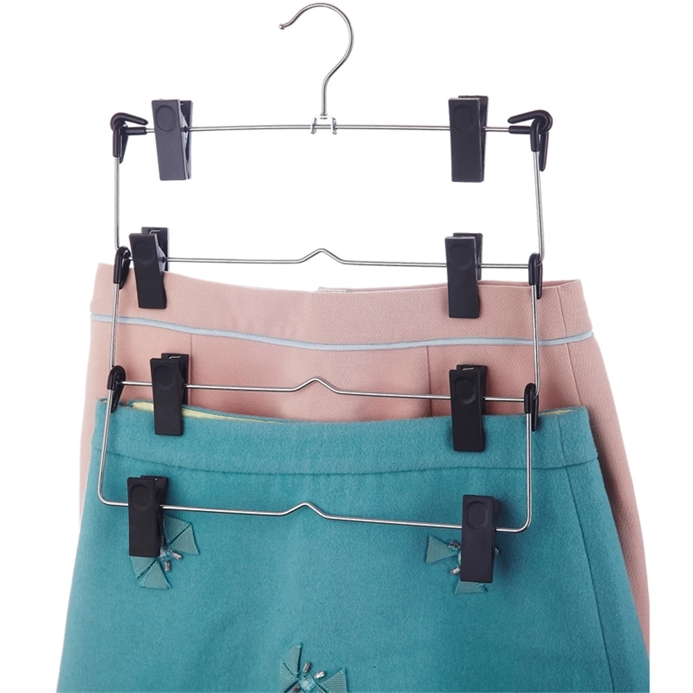 Metalen Hangers Vouwen Multi-functionele multi-layer Hangers Broek Clip Ruimte Opslag Consolidatie Opknoping Rok Hanger Rack