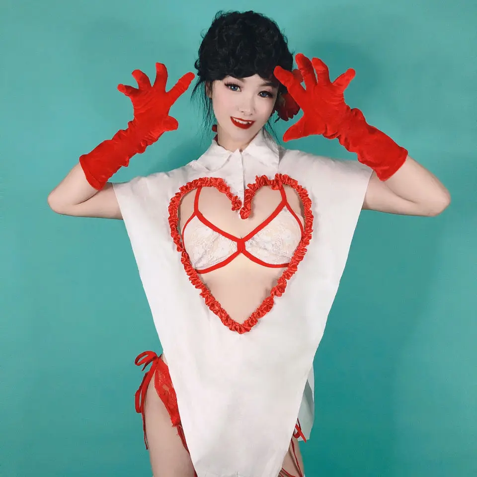 2025 Kobiety Seksowny klub nocny Gogo Tancerka Odzież Wydrążone topy Bikini Impreza DJ Rave Strój Jazz Taniec Kostium sceniczny yj212