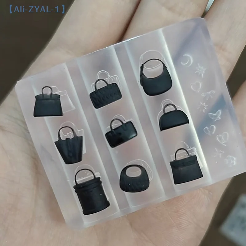 【ZYAL-1】1 Stück 3D-Beutelform Nail Art Dekoration Form Diy Silikon Transparent Nail Art Vorlagen Nagelform Nagel Charms Geschenk