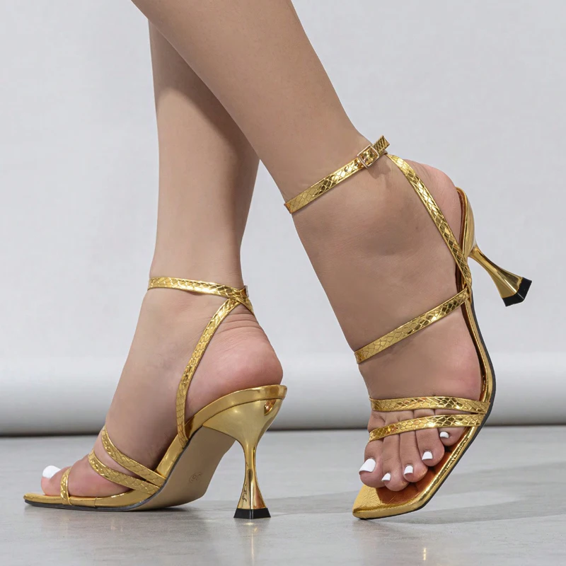 Sandales sexy en cuir imprimé - Sandal Strappy Heeled avis et prix