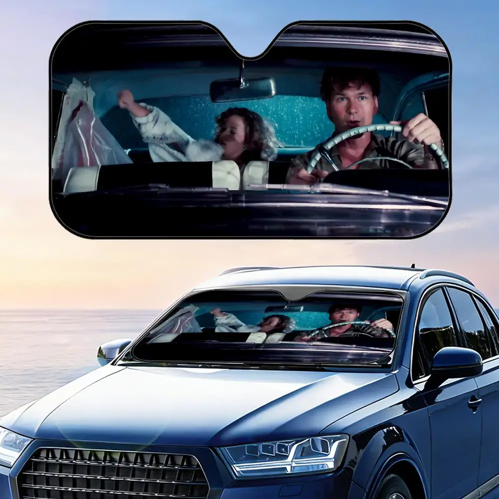 

D-Dirty Dancing Movie Sun Visor Foldable Car Windshield Sun Shade UV Protection Reflective Heat Insulation Reusable Cover