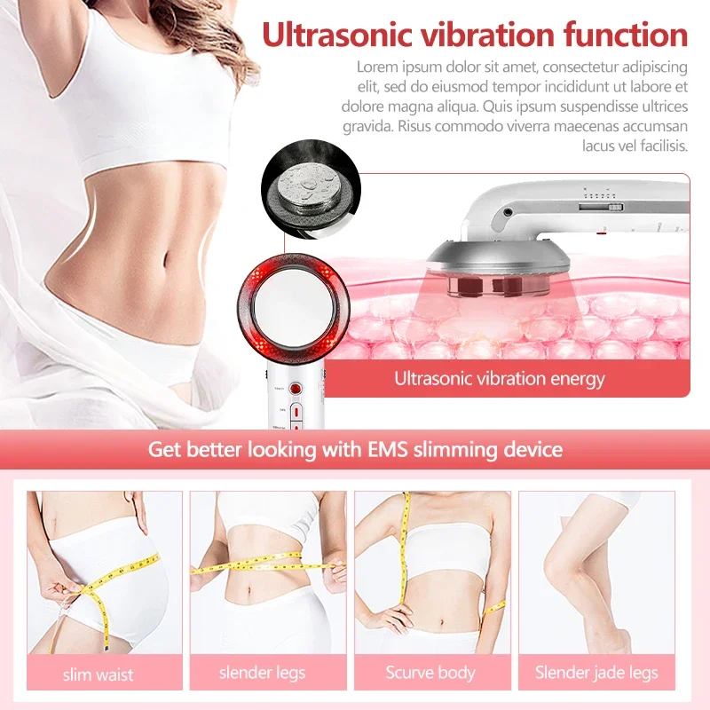 Ultrasound Cavitation EMS Body Slimming Massager Lipo Fat Burner Infrar Ultrasonic Weight Loss Machine LED Infrared Beauty