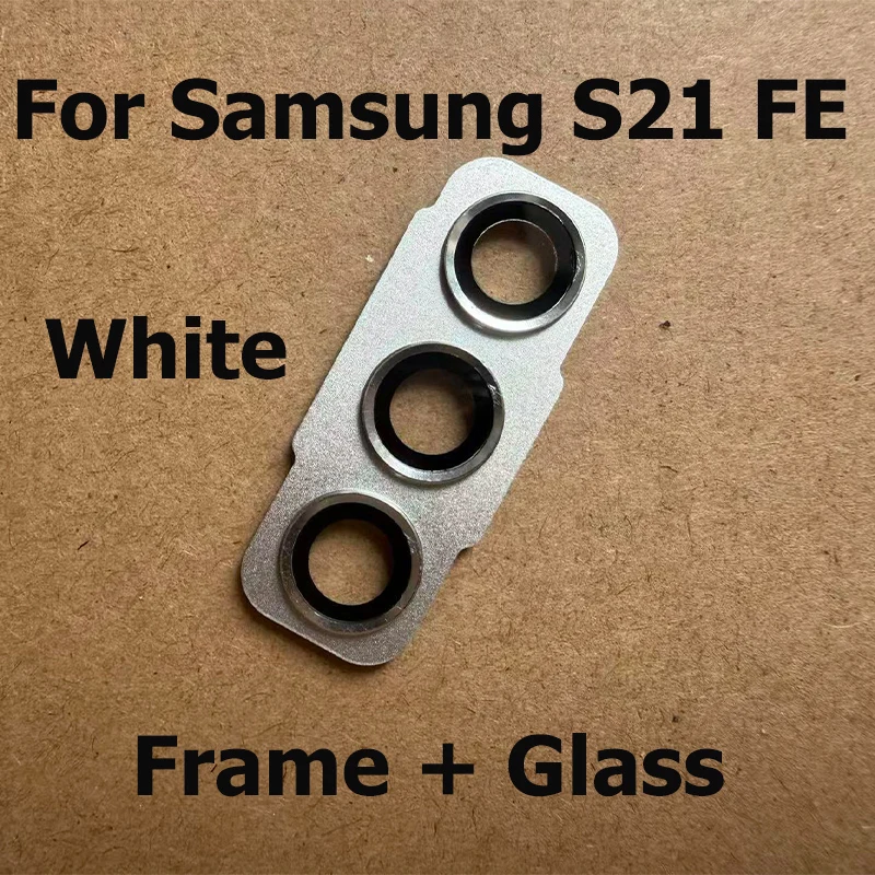 For Samsung Galaxy S21 FE Back Camera Glass Lens Rear Camera Glass Frame Cover With Adhesive Sticker Glue Replacement image 4