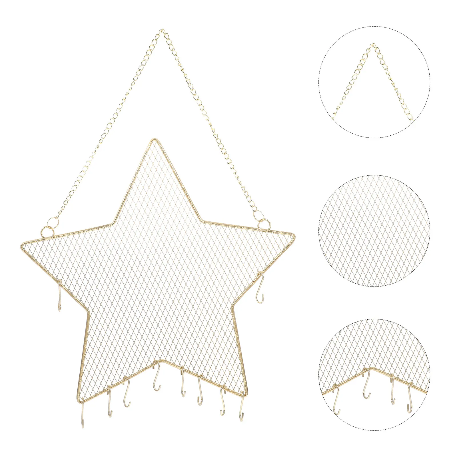 

Star Wall Jewelry Organizer Hanging Dangling Earrings Storage Rack Wall Mounted Jewelry Display Holder Organizer