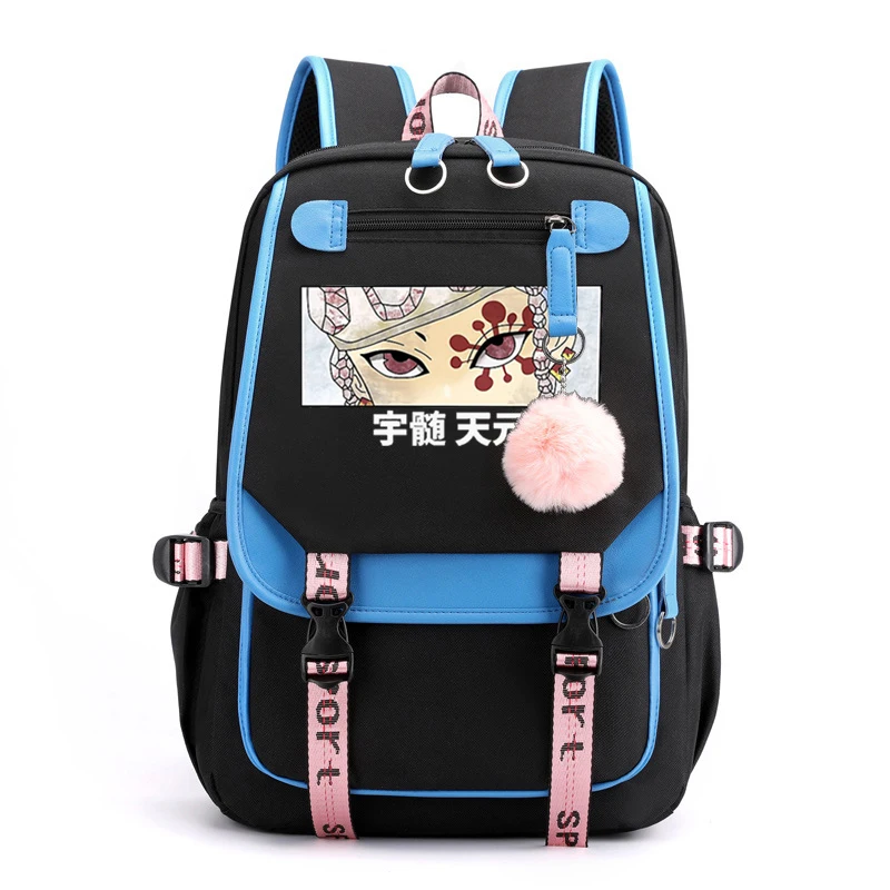 

Demon Slayer Manga 2022 New Travel Backpack Women's Folding Shopping Bag Large Capacity Anime Demon Slayer Student Storage Bag