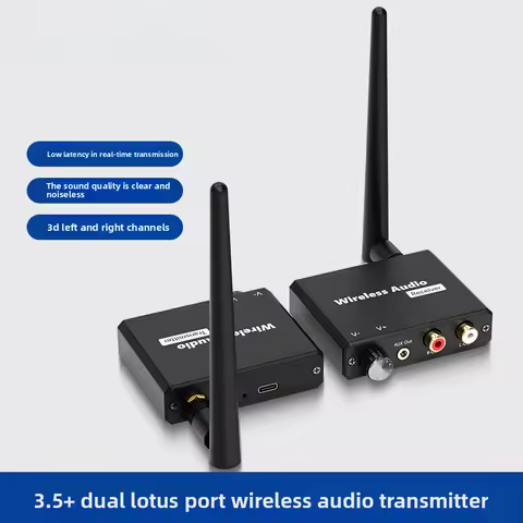 2.4G Digital Wireless Wifi Music Adapter 50M Wireless Audio Transmitter and Receiver Kit with 3.5mm R/L AUX for TV Box DVD PC